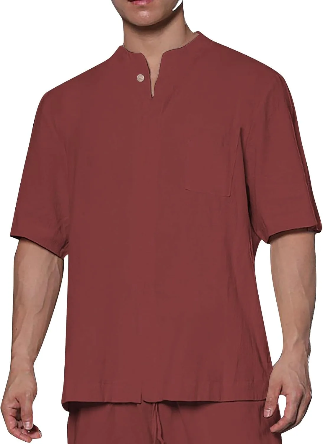 Футболка для мужчин Cotton Linen V-образный вырез короткий рукав
Футболка для мужчин Cotton Linen V-образный вырез короткий рукав