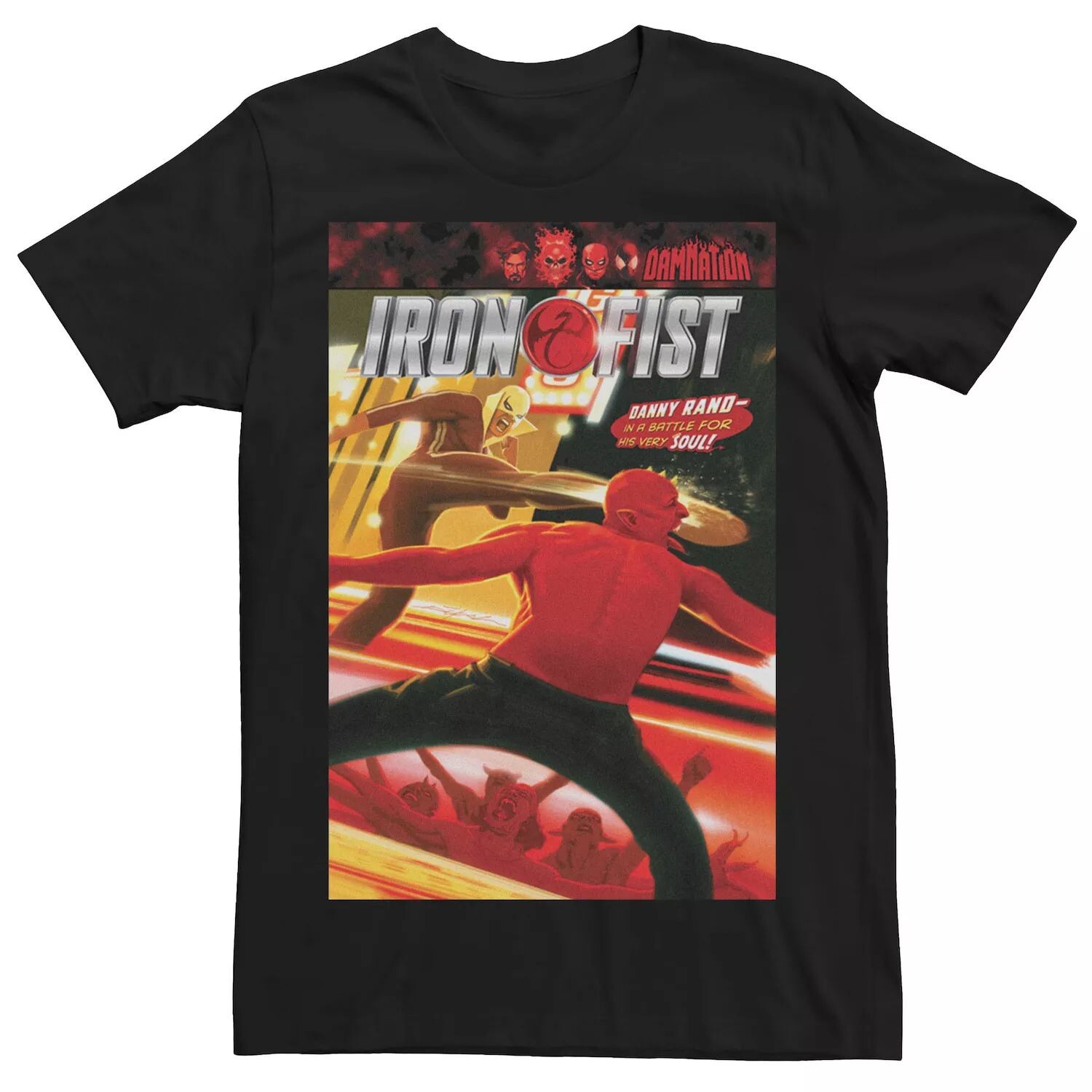 Мужская футболка с обложкой комиксов Marvel Iron Fist Kick Licensed Character
Мужская футболка с обложкой комиксов Marvel Iron Fist Kick Licensed Character