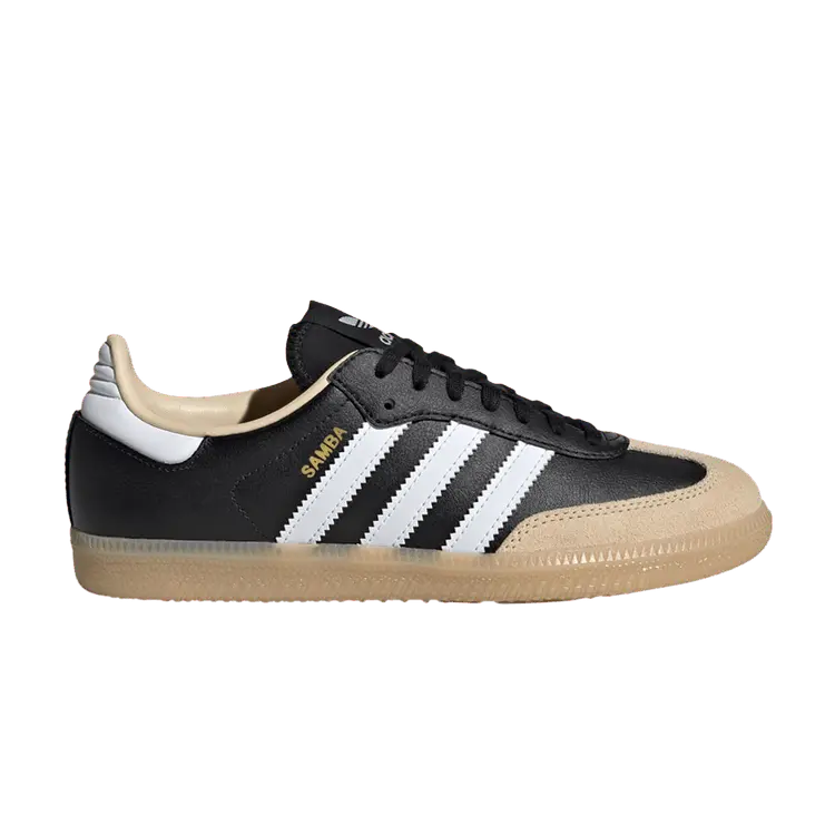 Кроссовки adidas Samba OG J 'Black White Beige Gum', черный 
Кроссовки adidas Samba OG J 'Black White Beige Gum', черный