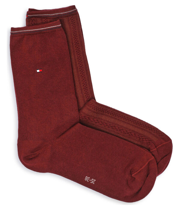 Носки Tommy Hilfiger однотонные 2 пары, бургундия
Носки Tommy Hilfiger однотонные 2 пары, бургундия