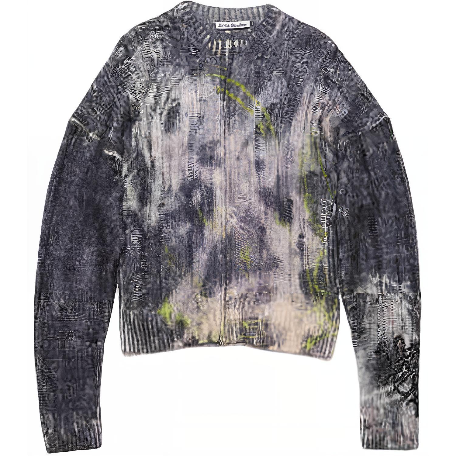 Принтованный вязаный кардиган Acne Studios, черный
Принтованный вязаный кардиган Acne Studios, черный