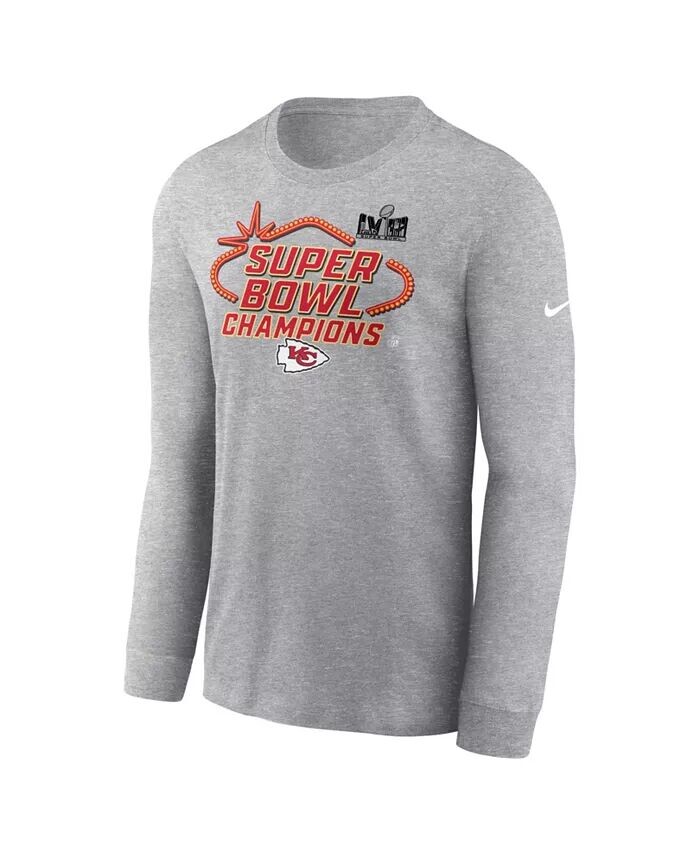 Футболка мужская Heather Charcoal Kansas City Chiefs Super Bowl LVIII Champions Locker Room Trophy Collection с длинным рукавом Nike
Футболка мужская Heather Charcoal Kansas City Chiefs Super Bowl LVIII Champions Locker Room Trophy Collection с длинным рукавом Nike