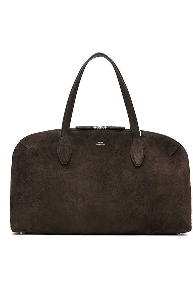 Средняя замшевая сумка-тоут Toteme, коричневый
Средняя замшевая сумка-тоут Toteme, коричневый