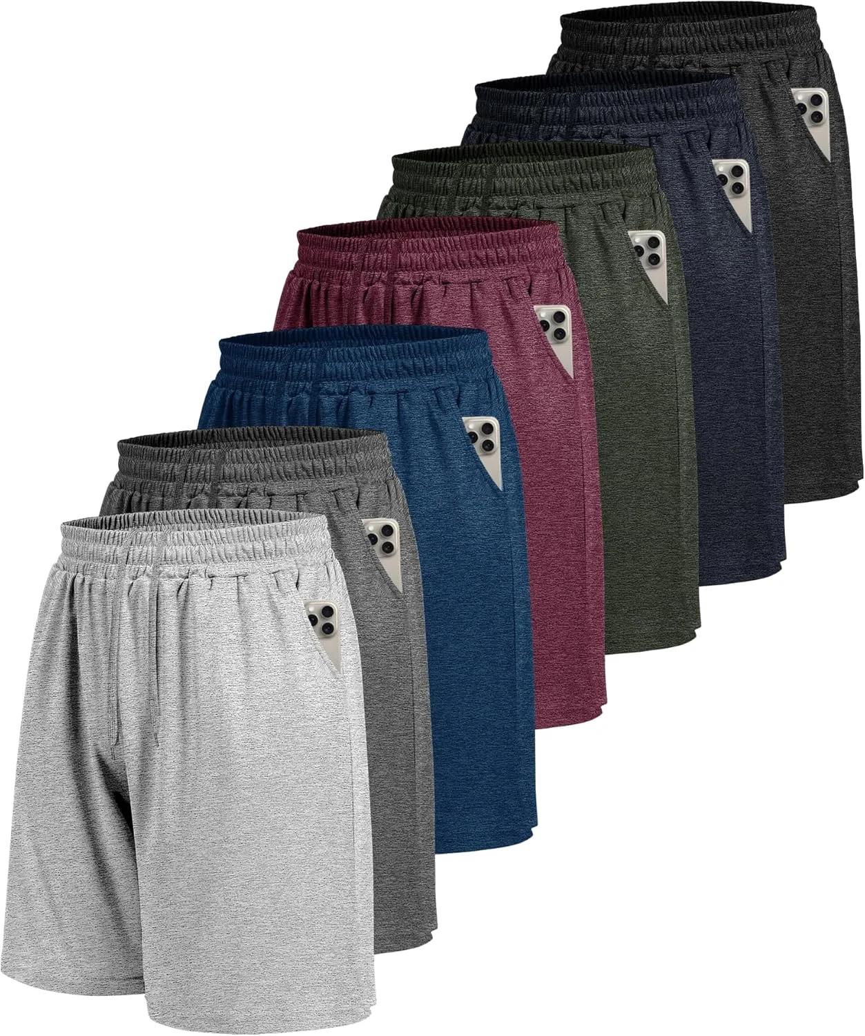 7 пар мужских спортивных шорт для тренажерного зала, баскетбола, бега и тренировок BOOJO
7 пар мужских спортивных шорт для тренажерного зала, баскетбола, бега и тренировок BOOJO