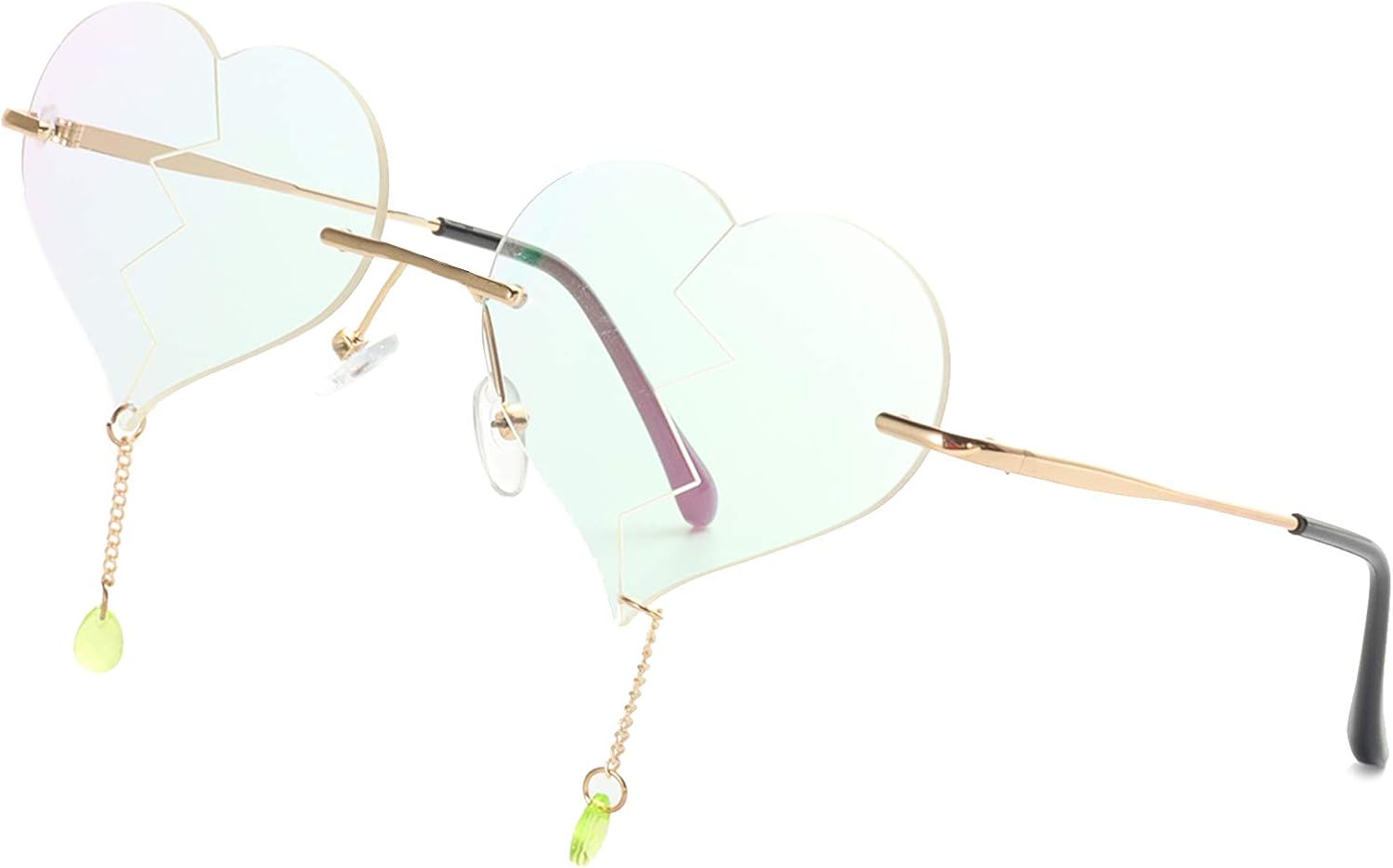 COTIA/Модные безободковые солнцезащитные очки для женщин 2020 года, ретро-стиль, сердечко, кисточка, панк-стик, мужские безободковые солнцезащитные очки UV400, Green Film
COTIA/Модные безободковые солнцезащитные очки для женщин 2020 года, ретро-стиль, сердечко, кисточка, панк-стик, мужские безободковые солнцезащитные очки UV400, Green Film