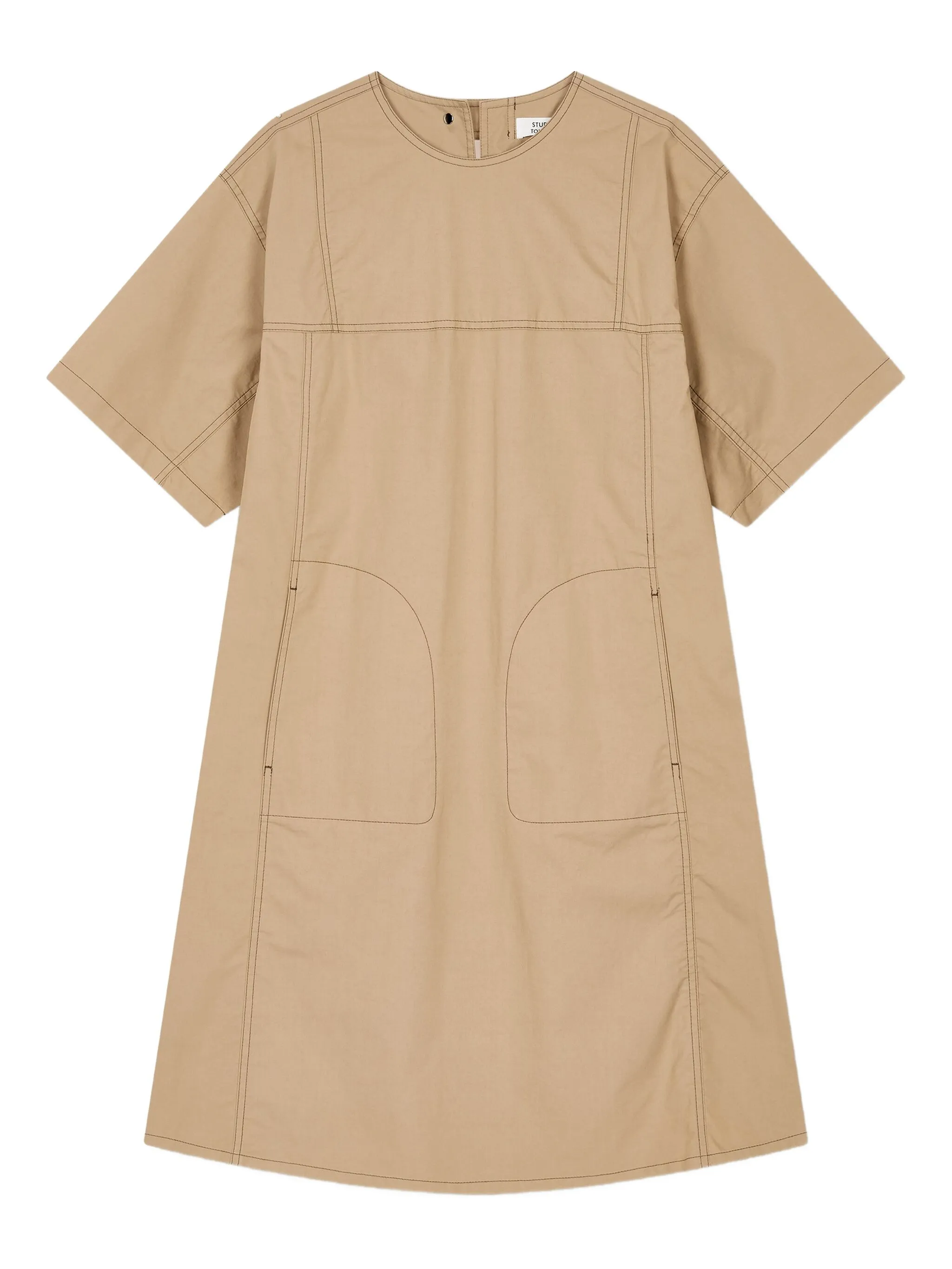 Платье-туника с контрастной строчкой Tomboy, бежевый
Платье-туника с контрастной строчкой Tomboy, бежевый