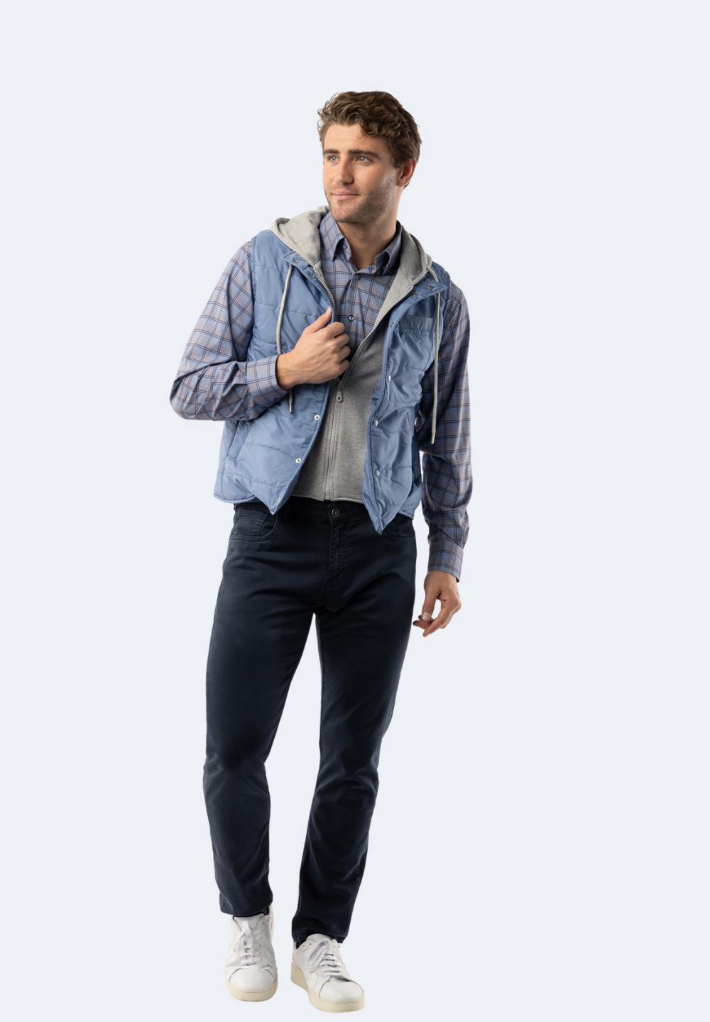 Синий жилет с капюшоном American Heritage
Синий жилет с капюшоном American Heritage