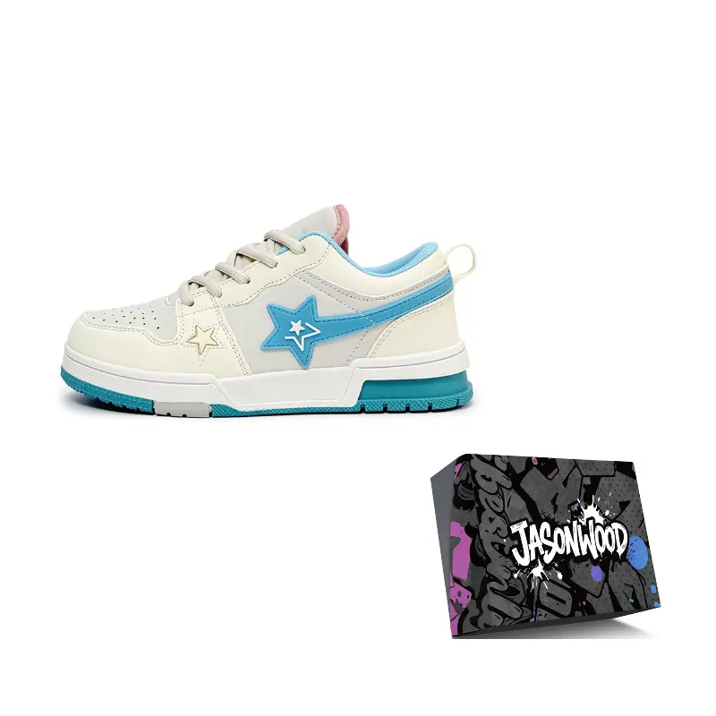 JASONWOOD Низкие скейтерские кроссовки унисекс бело-голубые, цвет White Blue
JASONWOOD Низкие скейтерские кроссовки унисекс бело-голубые, цвет White Blue