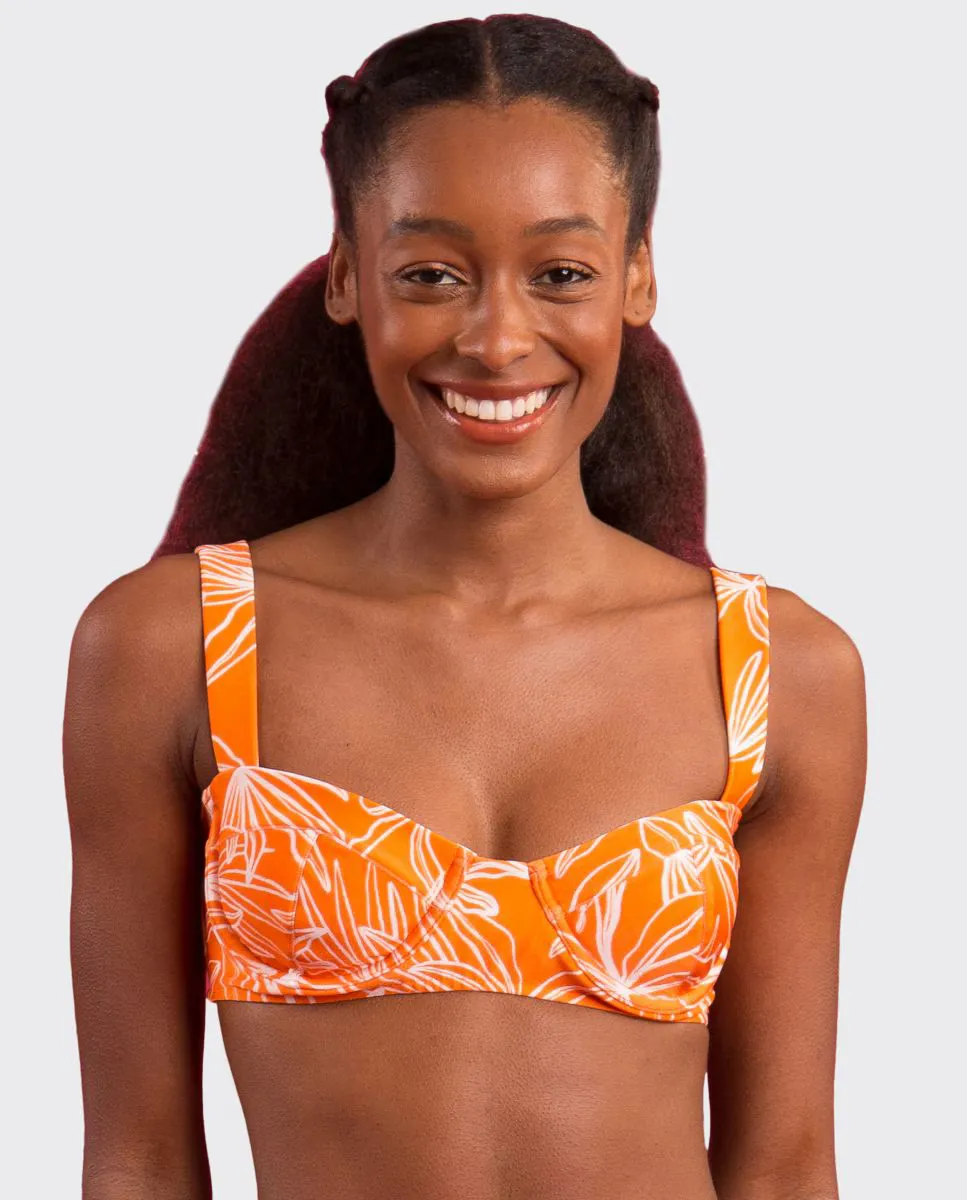 Утепленный лиф бикини-балконет с принтом Río de Sol, оранжевый
Утепленный лиф бикини-балконет с принтом Río de Sol, оранжевый