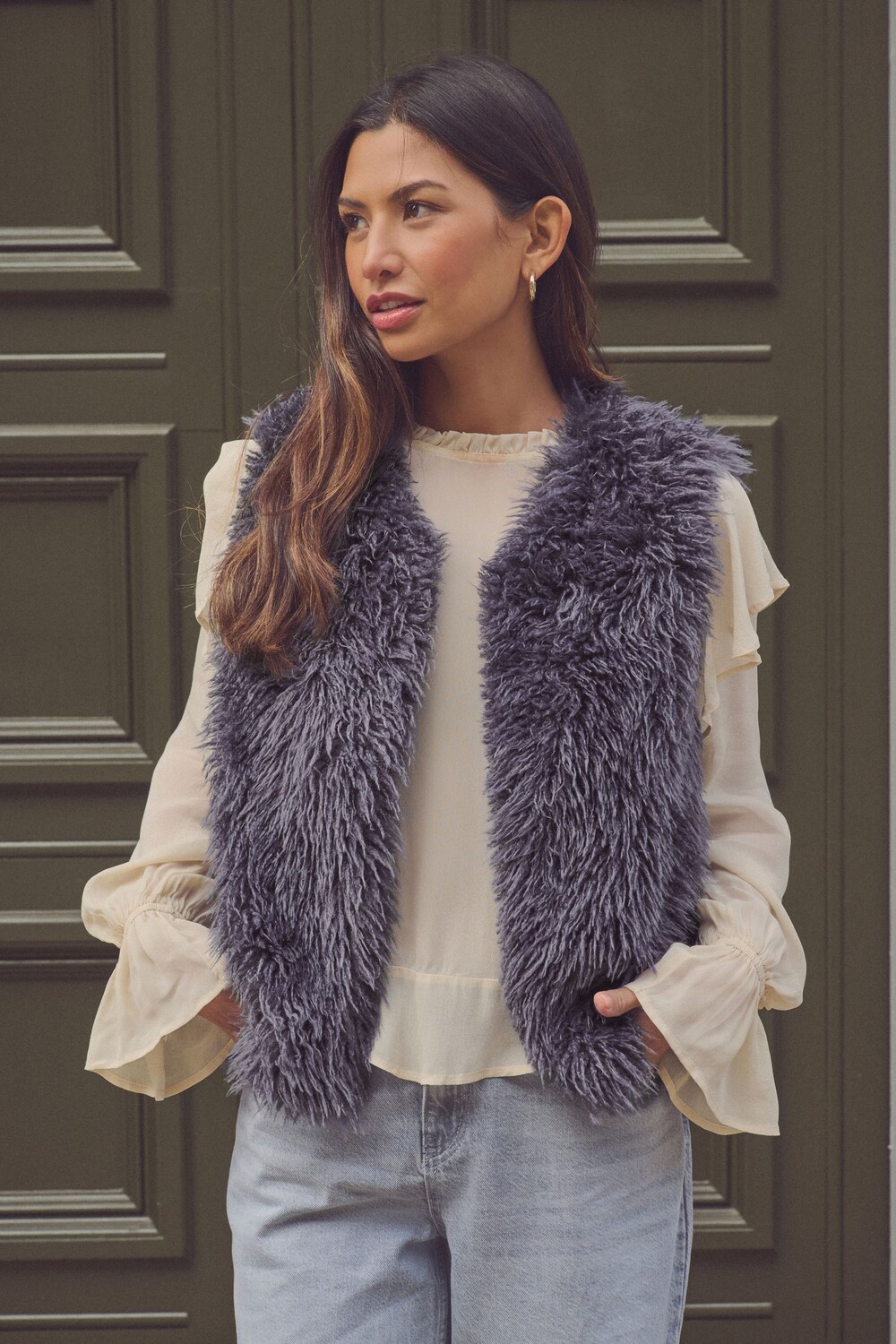 Жилет из искусственного меха Next, синий
Жилет из искусственного меха Next, синий