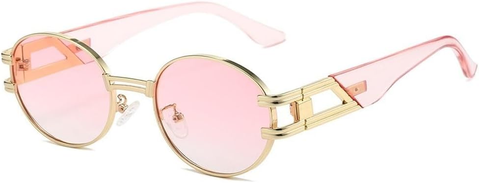 Модные готические овальные солнцезащитные очки в стиле панк с металлической оправой и защитой от УФ-излучения UV400, круглые солнцезащитные очки для женщин и мужчин KTUCN, Gradient Pink
Модные готические овальные солнцезащитные очки в стиле панк с металлической оправой и защитой от УФ-излучения UV400, круглые солнцезащитные очки для женщин и мужчин KTUCN, Gradient Pink