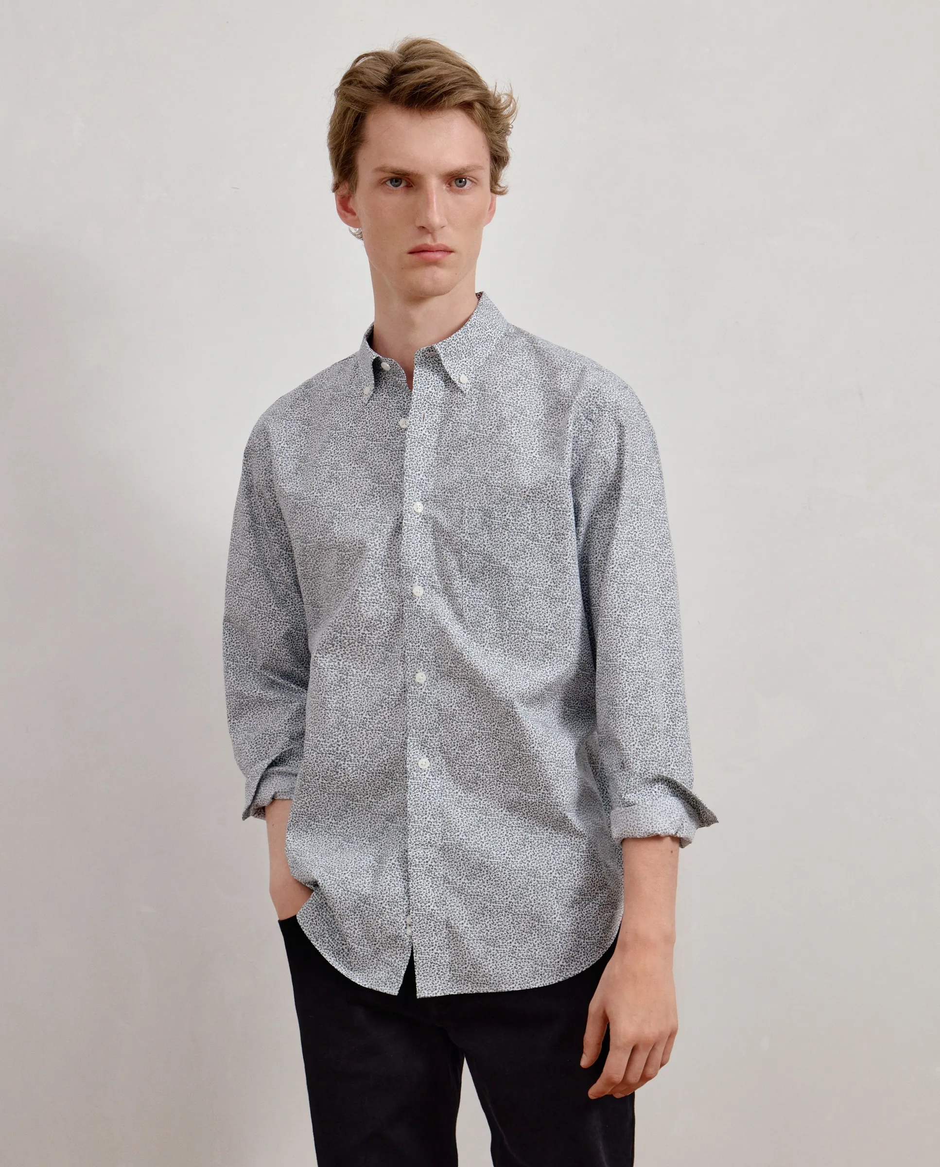 Классическая рубашка из поплина с микроузором Dustin, зеленый
Классическая рубашка из поплина с микроузором Dustin, зеленый