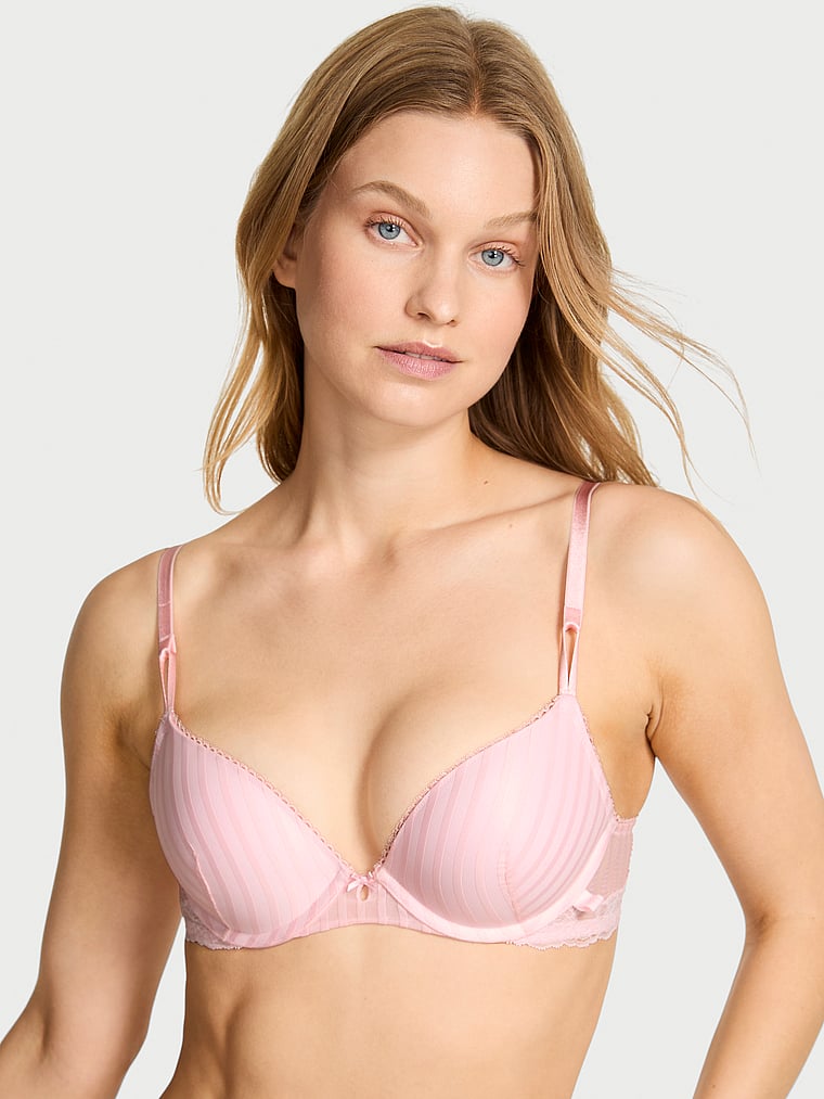 Сексуальный прозрачный бюстгальтер пуш-ап в полоску Heritage Victoria'S Secret, sheer angel pink
Сексуальный прозрачный бюстгальтер пуш-ап в полоску Heritage Victoria'S Secret, sheer angel pink