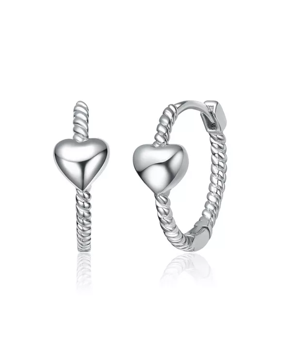 Серьги-Кольца в форме сердца из стерлингового серебра с покрытием из белого золота Genevive, white
Серьги-Кольца в форме сердца из стерлингового серебра с покрытием из белого золота Genevive, white