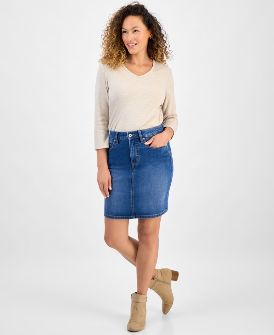 Укороченная джинсовая юбка Style & Co, Medium Wash
Укороченная джинсовая юбка Style & Co, Medium Wash