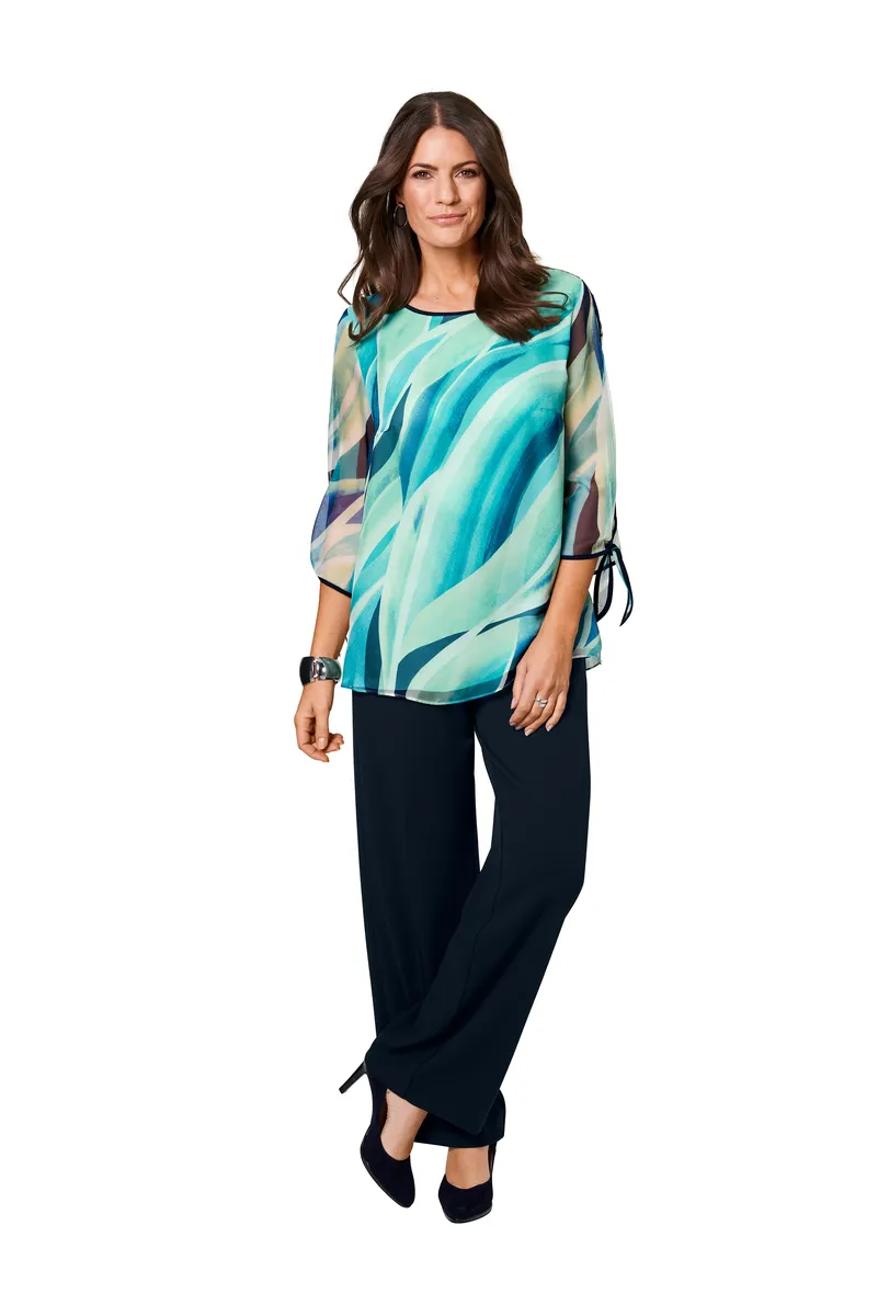 Блузка с принтом HERMANN LANGE Collection, с завязками на манжетах, синий
Блузка с принтом HERMANN LANGE Collection, с завязками на манжетах, синий