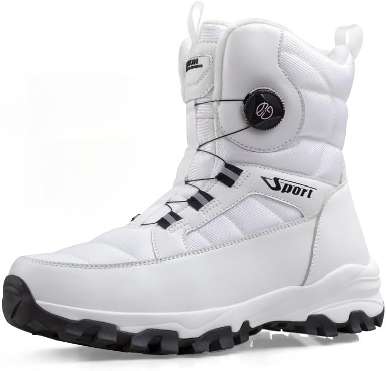 Мужские зимние ботинки Qacksv - утепленные, с толстым мехом, водонепроницаемые высокие, с противоскользящей роторной застежкой, износостойкие короткие туристические ботинки, белый
Мужские зимние ботинки Qacksv - утепленные, с толстым мехом, водонепроницаемые высокие, с противоскользящей роторной застежкой, износостойкие короткие туристические ботинки, белый