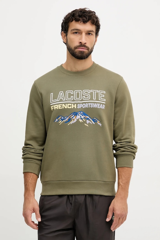 Хлопковая толстовка Lacoste, зеленый
Хлопковая толстовка Lacoste, зеленый