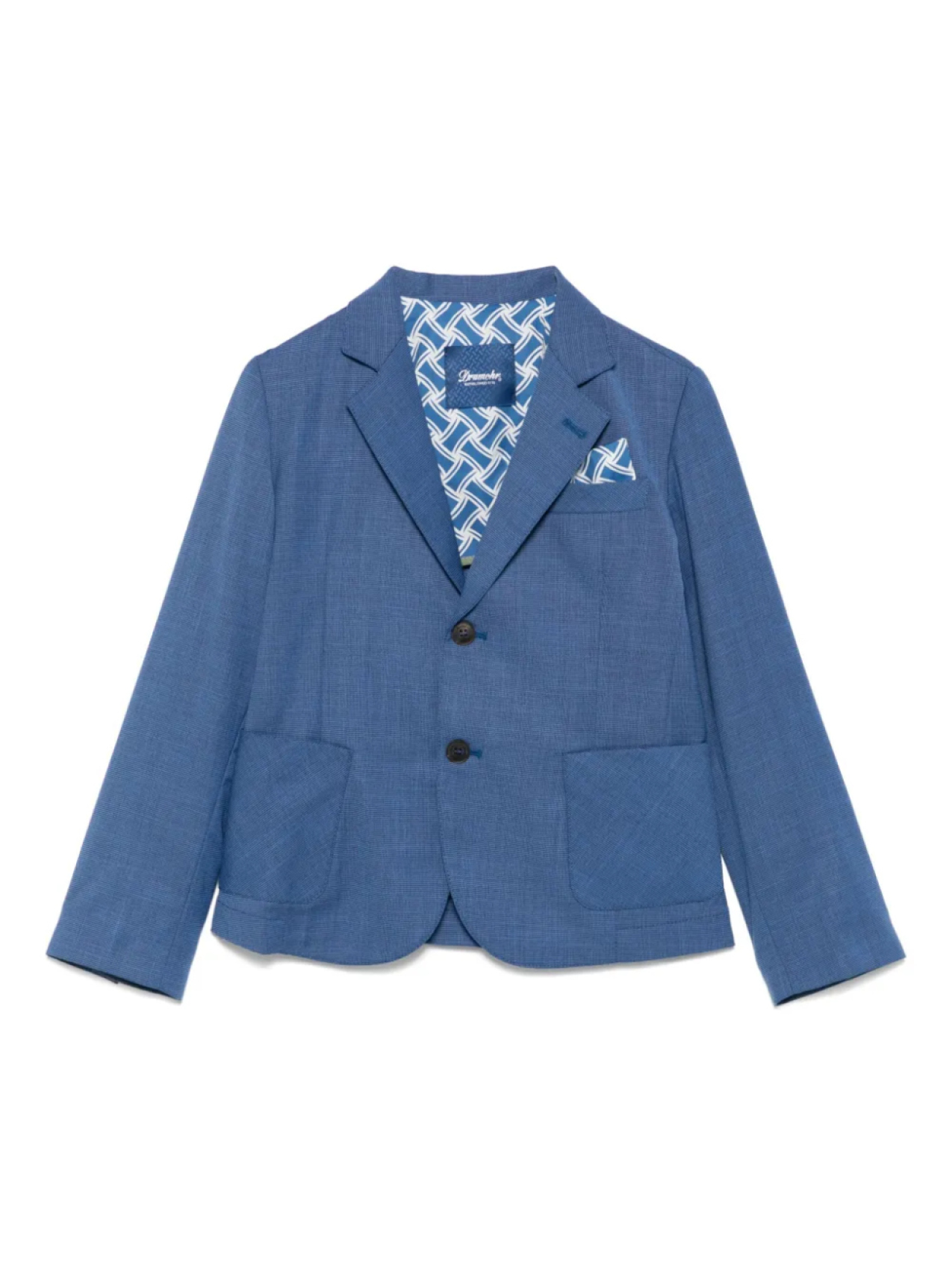Drumohr Kids однобортный блейзер, синий
Drumohr Kids однобортный блейзер, синий
