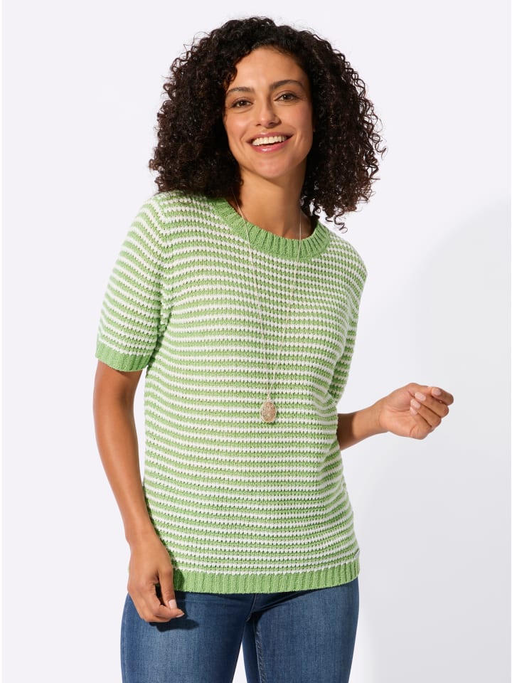 WITT WEIDEN Свитер с короткими рукавами в полоску цвета эвкалипта и экрю
WITT WEIDEN Свитер с короткими рукавами в полоску цвета эвкалипта и экрю