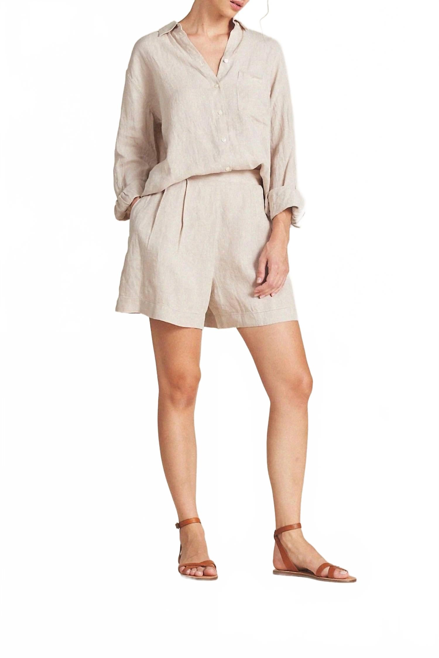 Эверетт льняные шорты в цвете лен TROVATA, Flax
Эверетт льняные шорты в цвете лен TROVATA, Flax