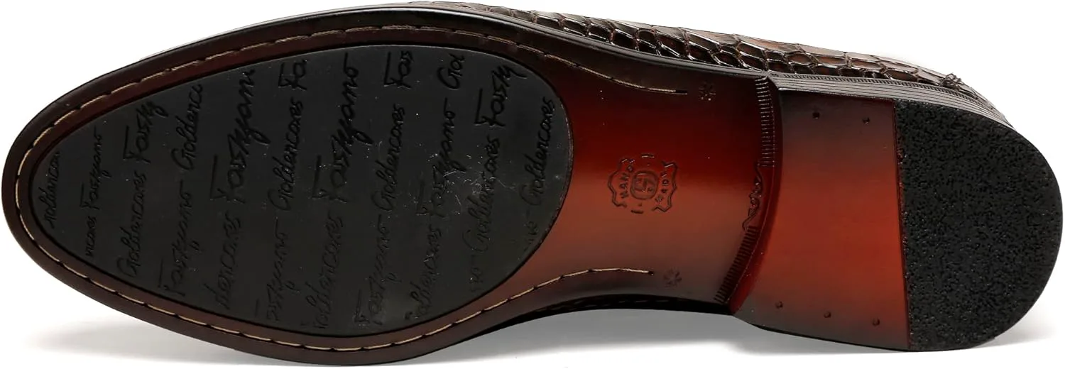 Формальная обувь для мужчин, премиальные кожаные туфли с тиснением под крокодила, мужские слипоны, туфли для праздников и свадеб, лоферы с декором GOLDEN COXES FAMILY
Формальная обувь для мужчин, премиальные кожаные туфли с тиснением под крокодила, мужские слипоны, туфли для праздников и свадеб, лоферы с декором GOLDEN COXES FAMILY