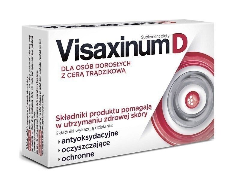 Visaxinum D Dla Dorosłychпрепарат, улучшающий состояние кожи, 30 шт.
Visaxinum D Dla Dorosłychпрепарат, улучшающий состояние кожи, 30 шт.