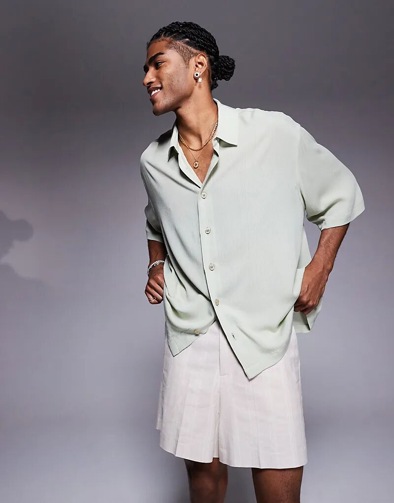 Рубашка свободного кроя с короткими рукавами ASOS DESIGN цвета шалфея
Рубашка свободного кроя с короткими рукавами ASOS DESIGN цвета шалфея