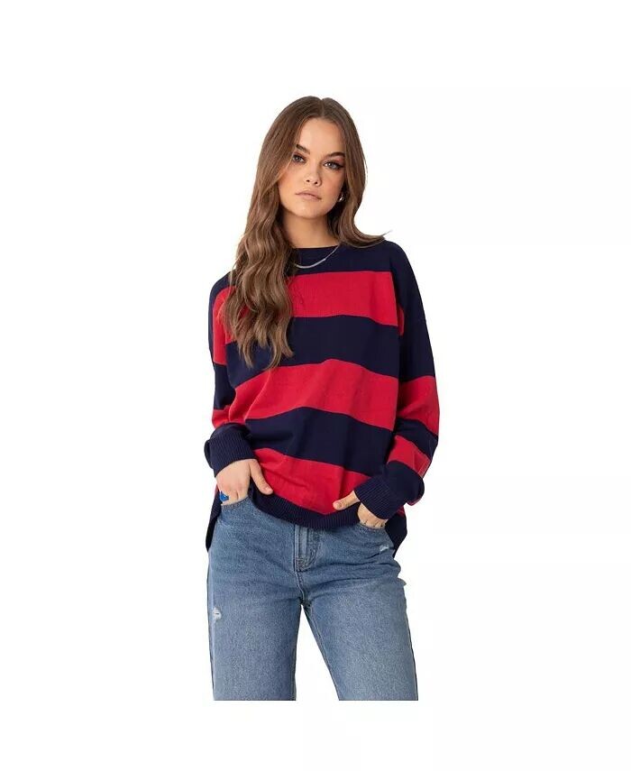 Женский легкий вязаный свитер оверсайз с полосками Edikted, красный
Женский легкий вязаный свитер оверсайз с полосками Edikted, красный