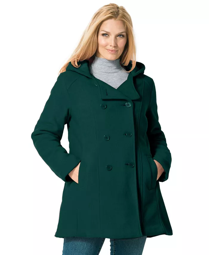 Женское двубортное пальто с капюшоном из флиса Within Woman Within, зеленый
Женское двубортное пальто с капюшоном из флиса Within Woman Within, зеленый