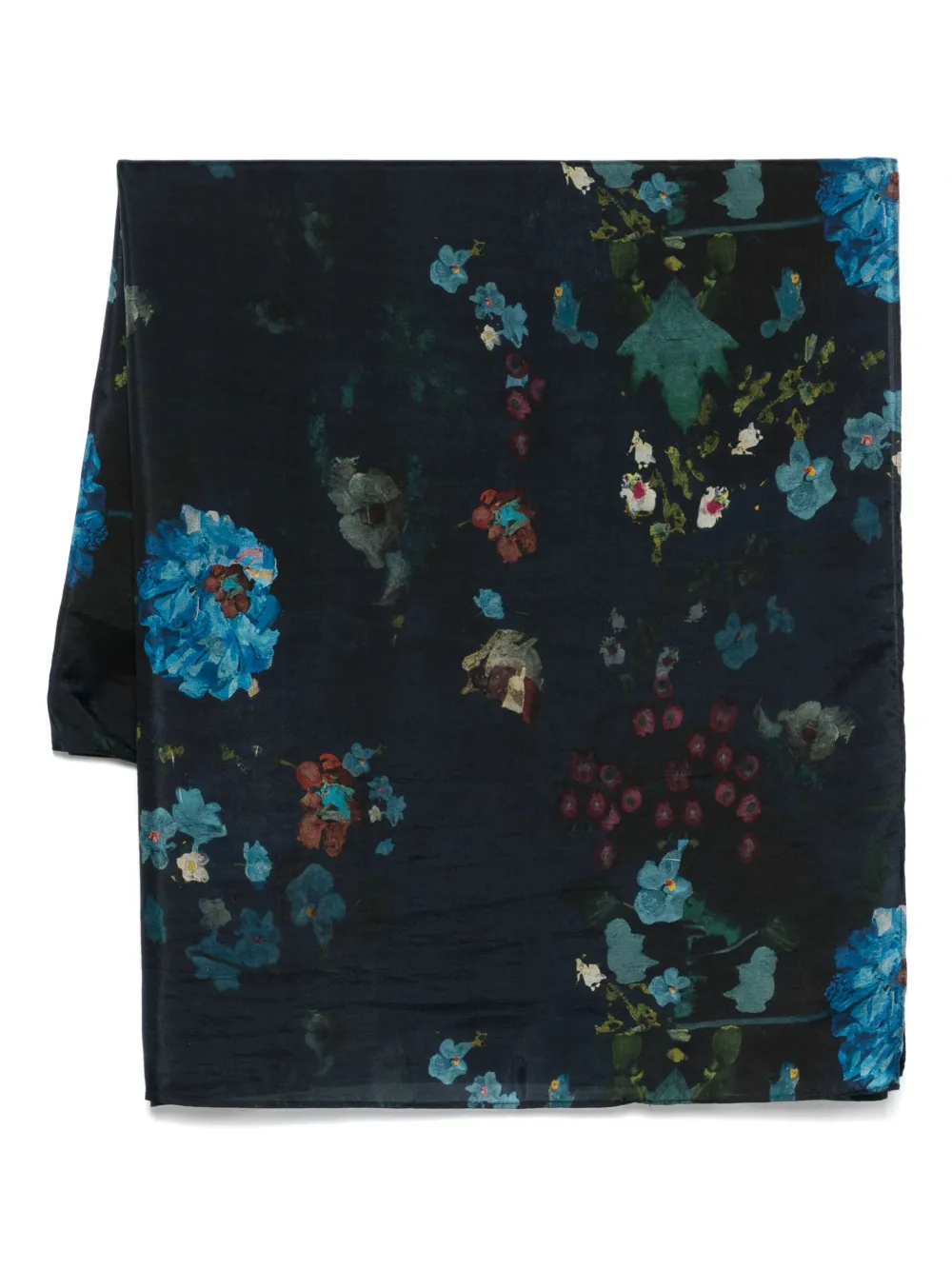 Шелковый шарф с цветочным принтом YAVI, синий
Шелковый шарф с цветочным принтом YAVI, синий