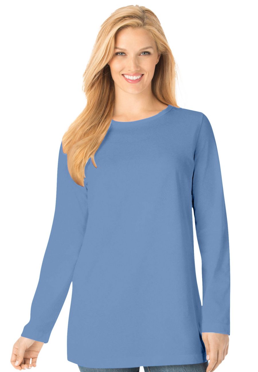 Футболка с длинными рукавами и круглым вырезом идеального размера для полных женщин Woman Within, French blue, Синий, Футболка с длинными рукавами и круглым вырезом идеального размера для полных женщин Woman Within, French blue
Футболка с длинными рукавами и круглым вырезом идеального размера для полных женщин Woman Within, French blue, Синий, Футболка с длинными рукавами и круглым вырезом идеального размера для полных женщин Woman Within, French blue