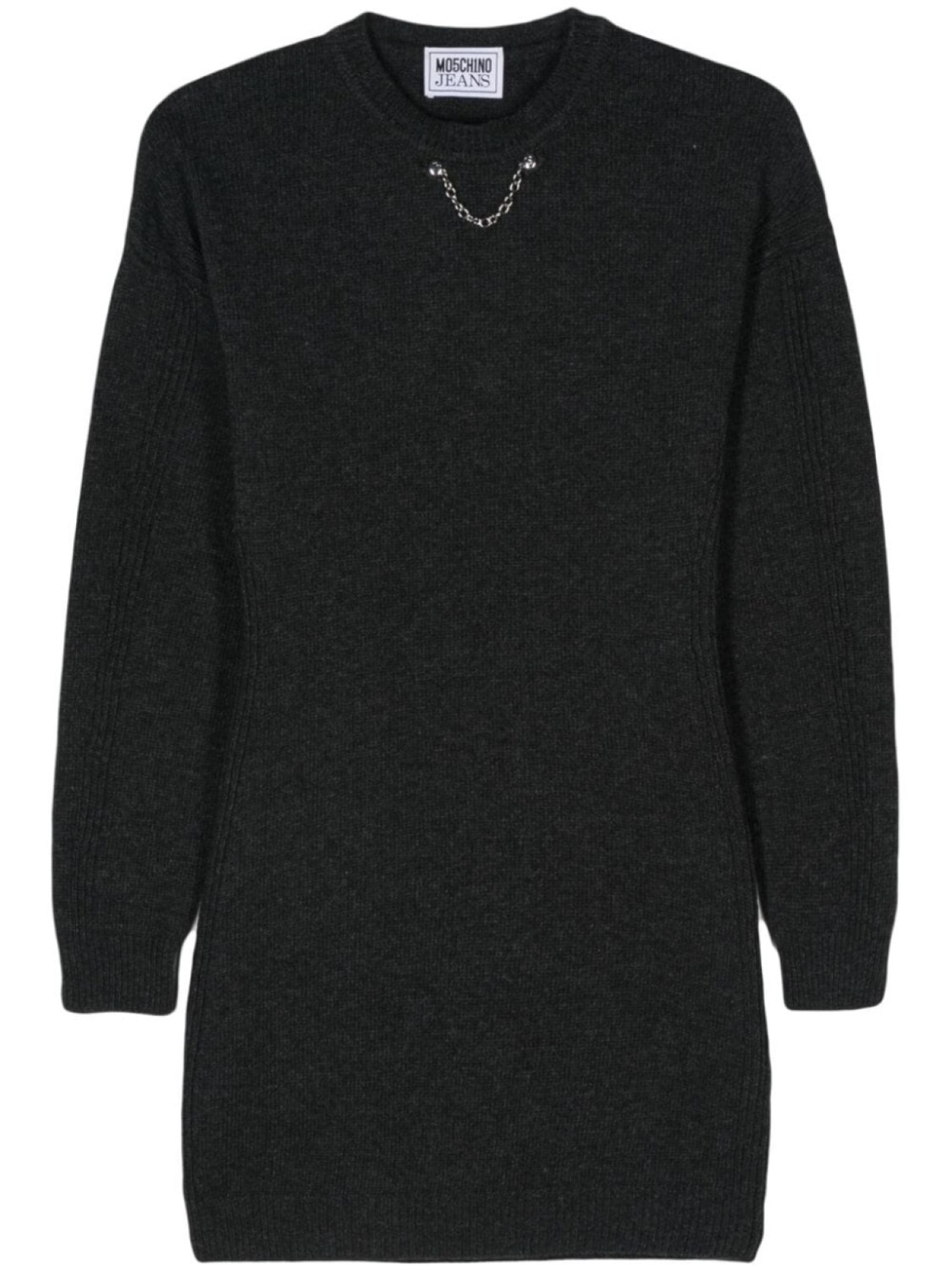 MOSCHINO JEANS трикотажное платье с цепочным декором, серый
MOSCHINO JEANS трикотажное платье с цепочным декором, серый
