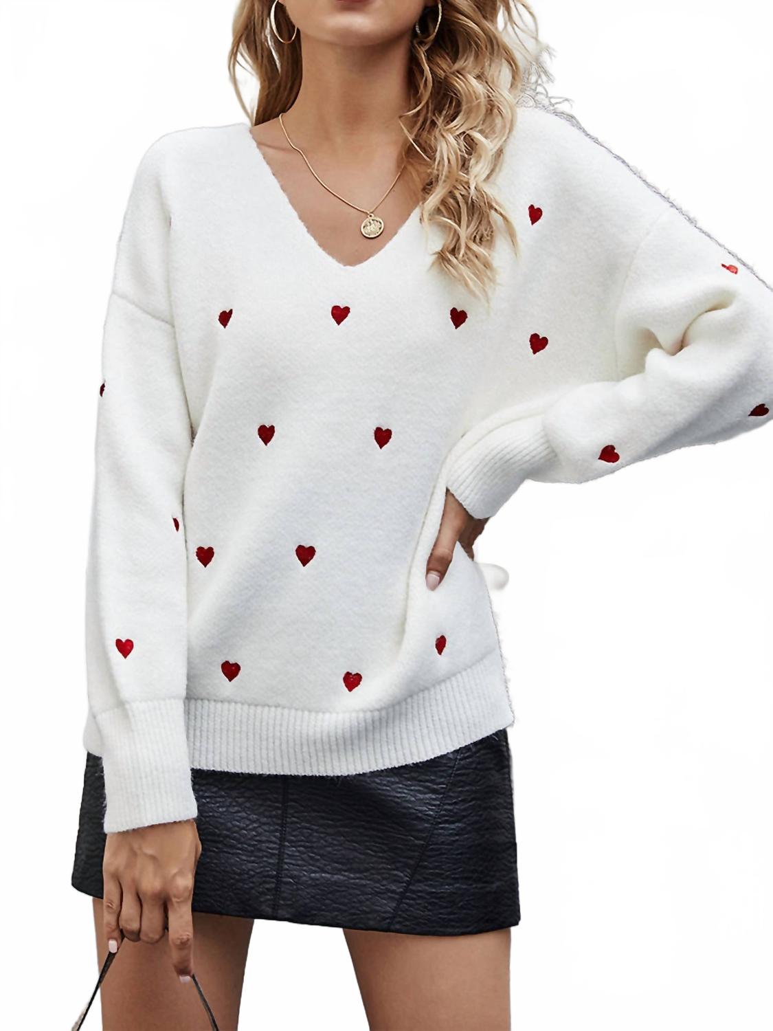 Свитер с V-образным вырезом и длинными рукавами в белом цвете AMERICAN FIT
Свитер с V-образным вырезом и длинными рукавами в белом цвете AMERICAN FIT