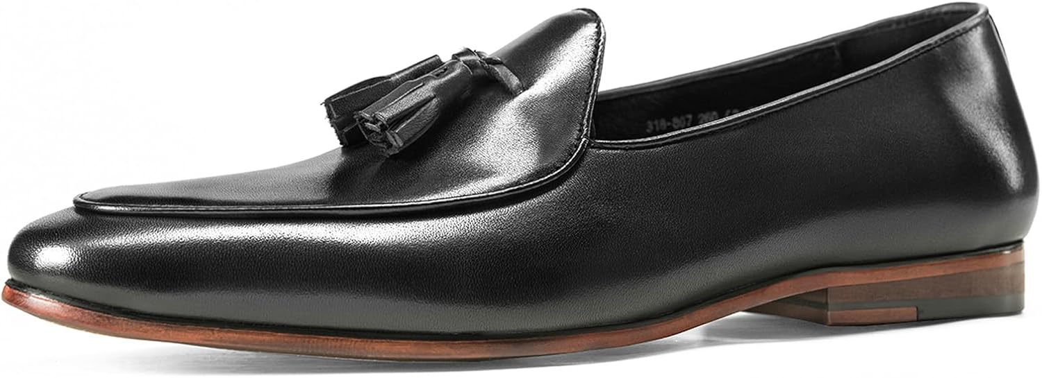 Мужские лоферы с кисточками WinDhana - ручной работы из кожи, лоферы с круглым носком без шнурков для делового и повседневного стиля 318-807, черный
Мужские лоферы с кисточками WinDhana - ручной работы из кожи, лоферы с круглым носком без шнурков для делового и повседневного стиля 318-807, черный