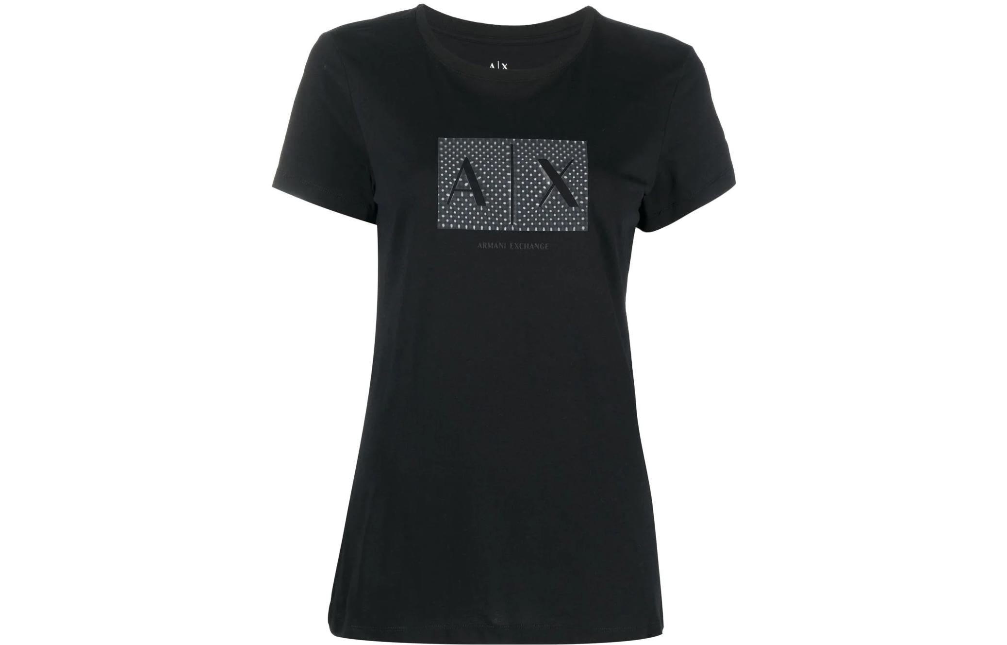 Футболка женская черная ARMANI EXCHANGE 
Футболка женская черная ARMANI EXCHANGE