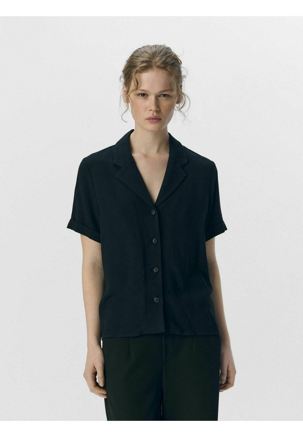 Блузка на пуговицах Object, черный
Блузка на пуговицах Object, черный