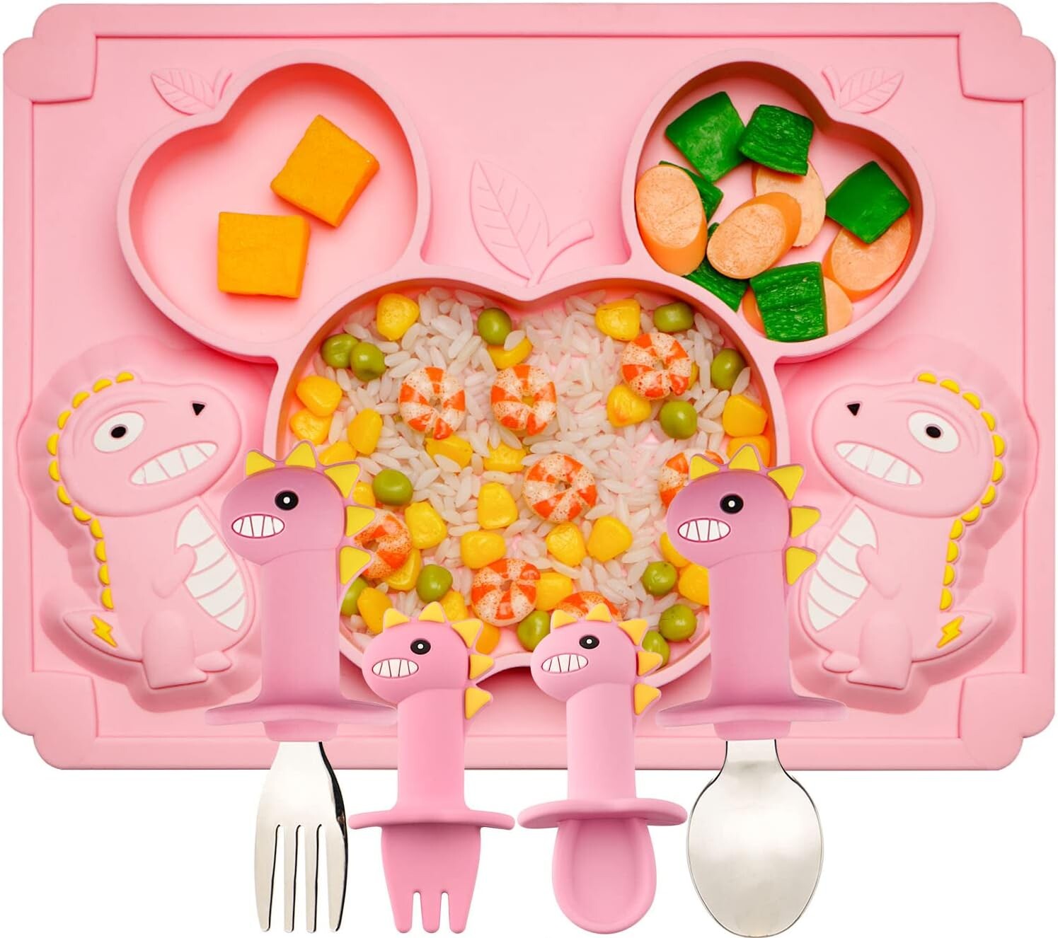 Принадлежности для детского питания, силиконовые розовые вилки для столовых ложек и вилки для детских ложек из нержавеющей стали NICINGU
Принадлежности для детского питания, силиконовые розовые вилки для столовых ложек и вилки для детских ложек из нержавеющей стали NICINGU