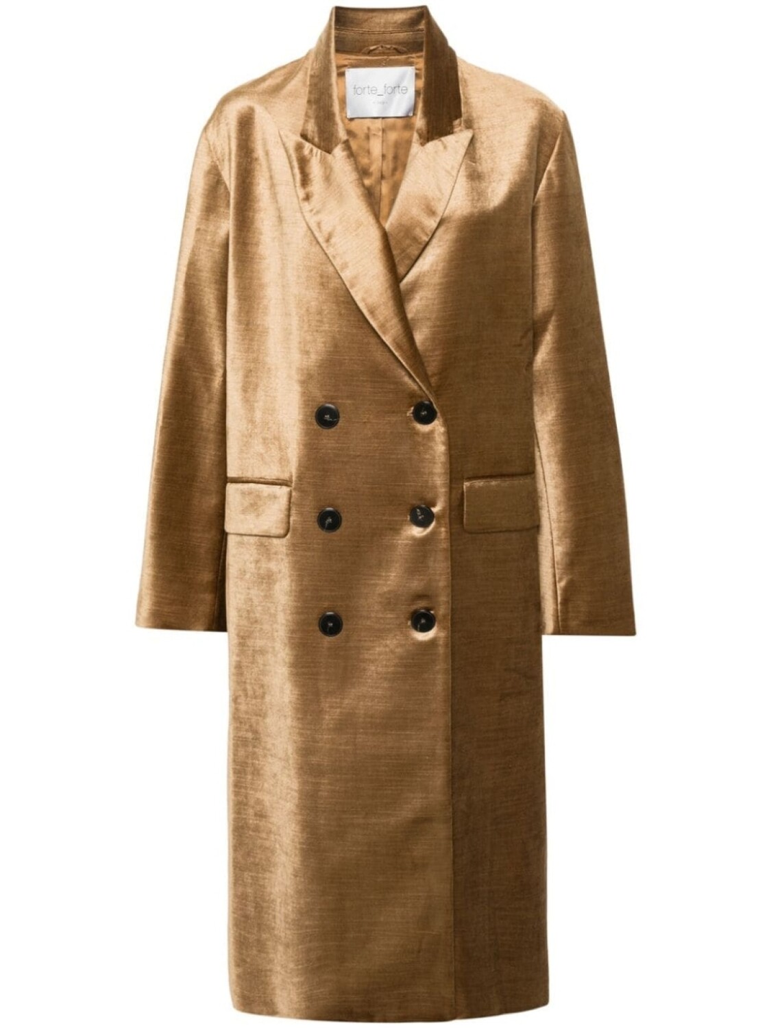 Forte Forte двубортное пальто, золотой
Forte Forte двубортное пальто, золотой