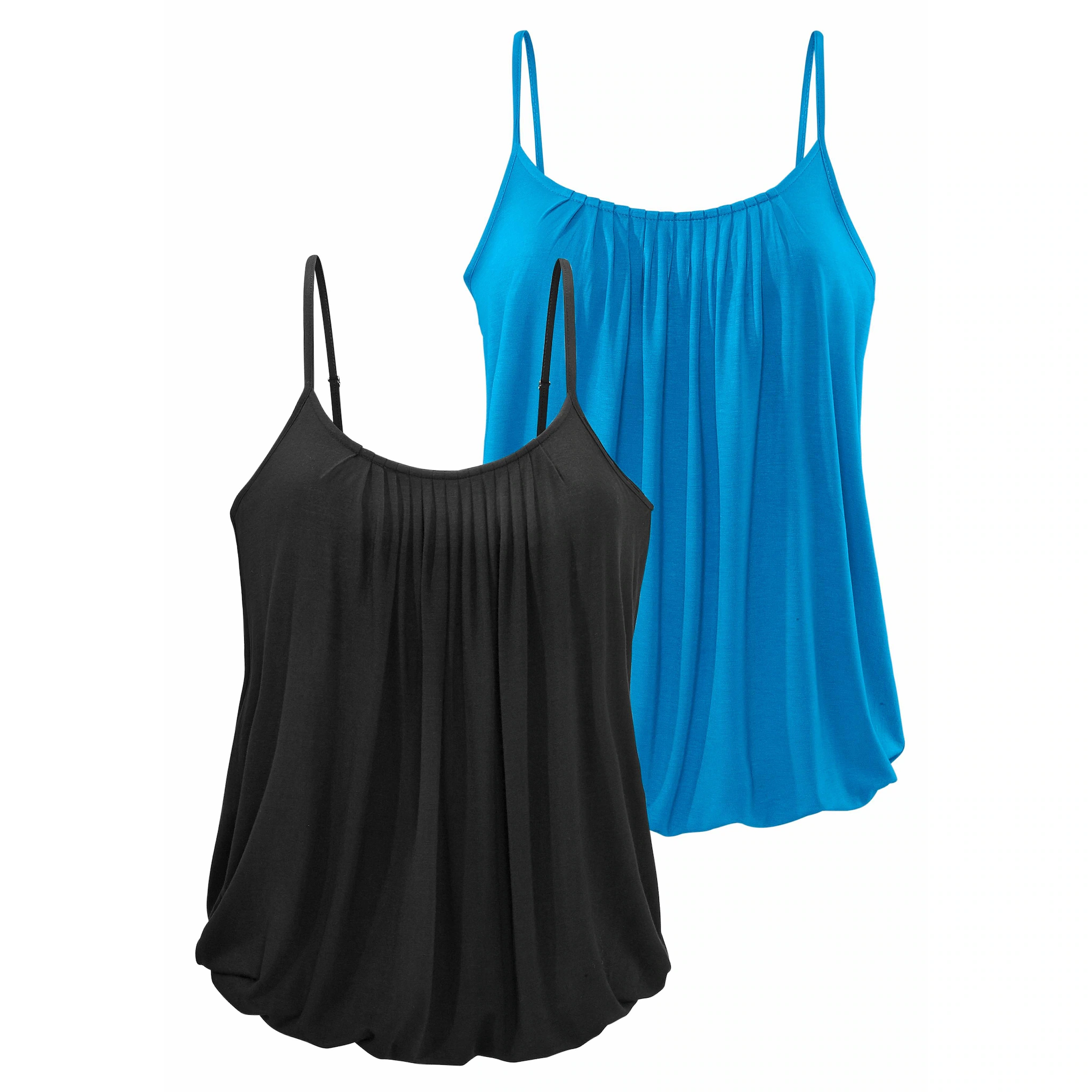 Топ-спагетти LASCANA (2 шт. в упаковке) со сложными складками спереди, бирюзовый
Топ-спагетти LASCANA (2 шт. в упаковке) со сложными складками спереди, бирюзовый