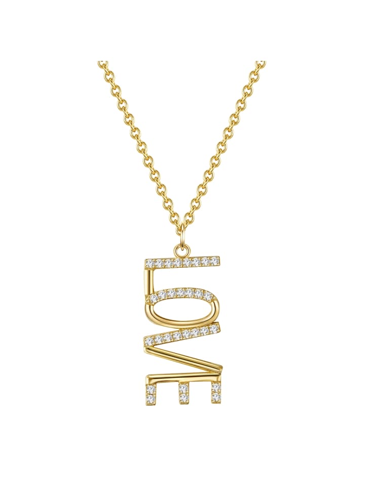 Glanzstücke München Колье «Любовь» из стерлингового серебра с кубическим цирконием в оправе из желтого золота
Glanzstücke München Колье «Любовь» из стерлингового серебра с кубическим цирконием в оправе из желтого золота