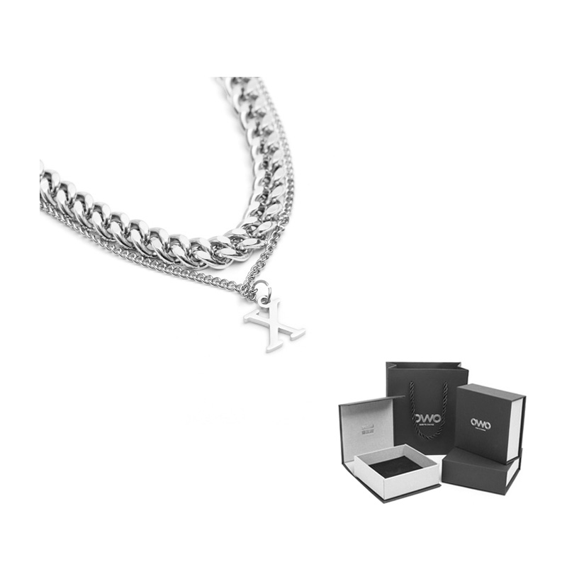 Титановая стальная цепь унисекс OWO, X Pendant
Титановая стальная цепь унисекс OWO, X Pendant