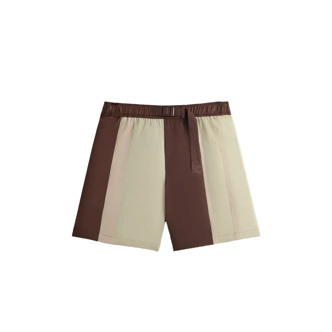 Короткие шорты KITH из мятого нейлона, коричневые 
Короткие шорты KITH из мятого нейлона, коричневые