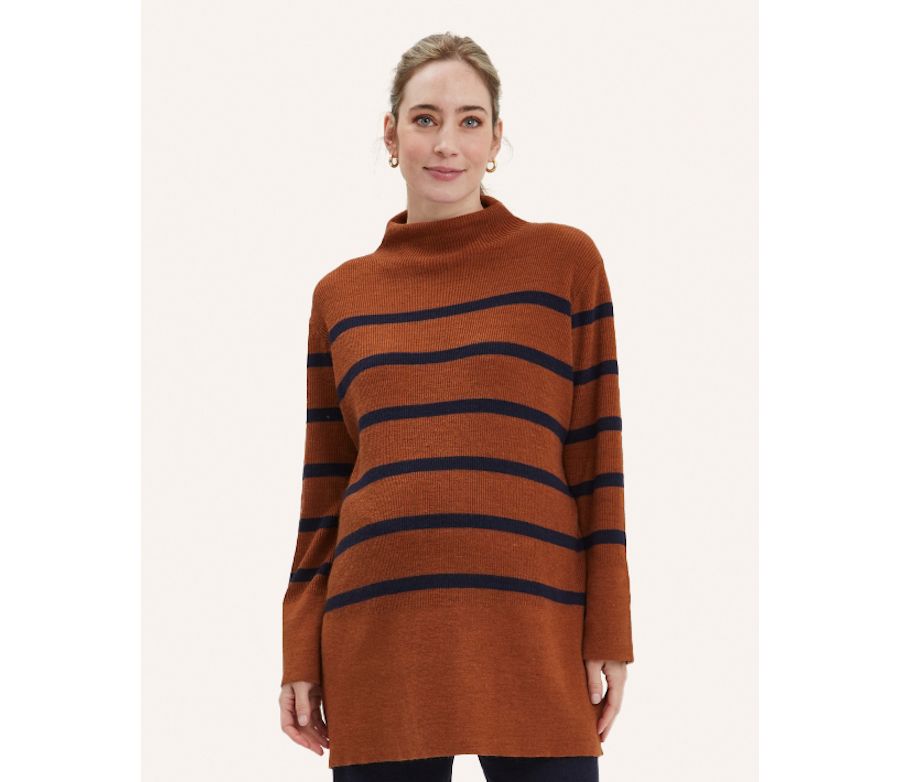 Полосатый свитер для беременных и кормящих мам Sarabeth NOM Maternity, Rust Navy Stripe
Полосатый свитер для беременных и кормящих мам Sarabeth NOM Maternity, Rust Navy Stripe