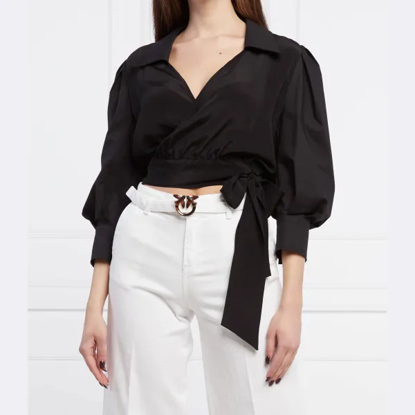 Укороченная блузка Crotone 3 Pinko, черный
Укороченная блузка Crotone 3 Pinko, черный