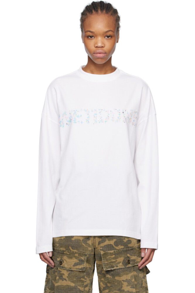 Белая футболка с логотипом Sparkle с длинными рукавами We11done
Белая футболка с логотипом Sparkle с длинными рукавами We11done