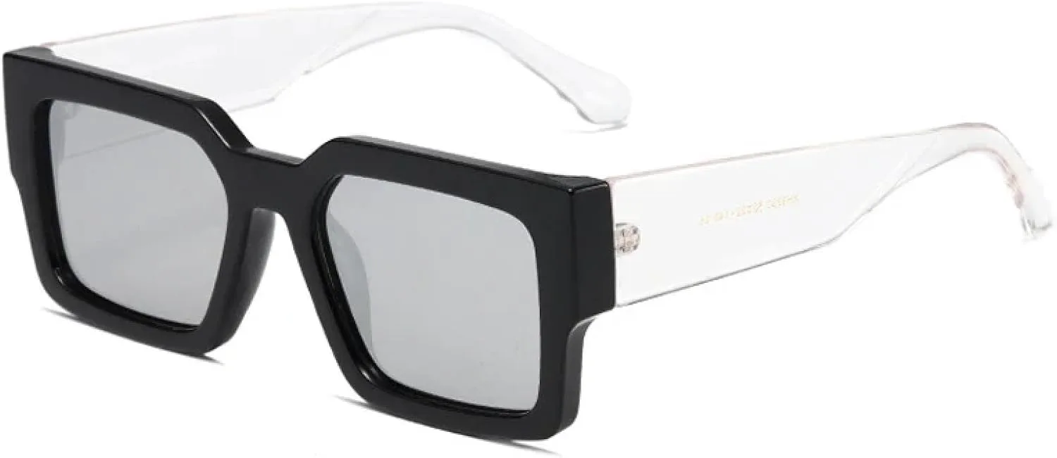 Ретро солнцезащитные очки для женщин, модные, с широкими дужками, защита от УФ-излучения UV400, для мужчин, серебристые зеркальные TVTBBVV, Black Silver Mirror
Ретро солнцезащитные очки для женщин, модные, с широкими дужками, защита от УФ-излучения UV400, для мужчин, серебристые зеркальные TVTBBVV, Black Silver Mirror