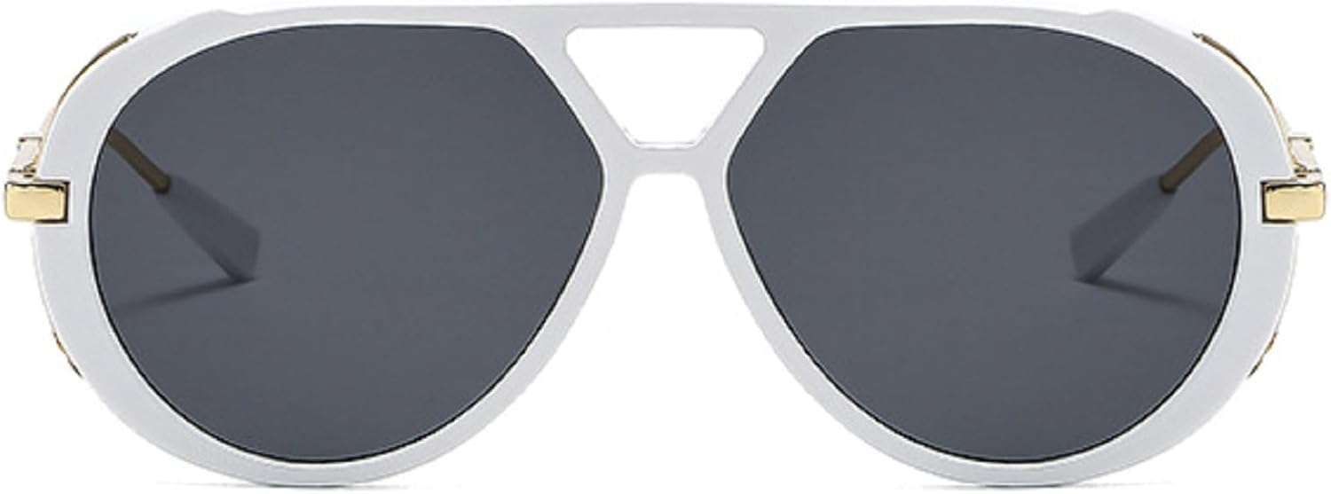 Солнцезащитные очки с двойной перемычкой, увеличенного размера, для женщин и мужчин, в стиле ретро, модные очки-пилот, роскошный трендовый дизайн, солнцезащитные очки N45 mincl, White
Солнцезащитные очки с двойной перемычкой, увеличенного размера, для женщин и мужчин, в стиле ретро, модные очки-пилот, роскошный трендовый дизайн, солнцезащитные очки N45 mincl, White