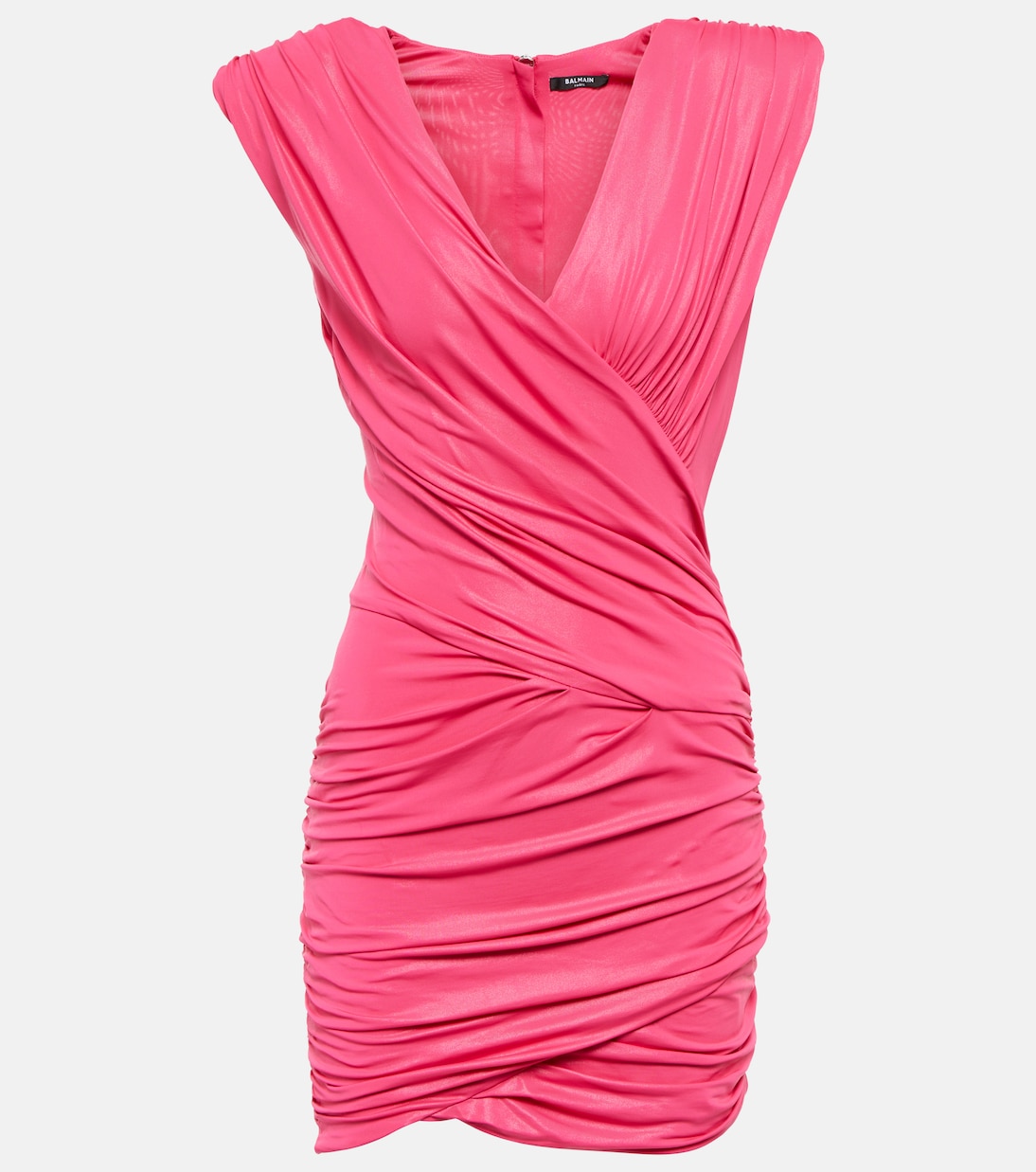 Мини-платье с рюшами Balmain, фуксия
Мини-платье с рюшами Balmain, фуксия