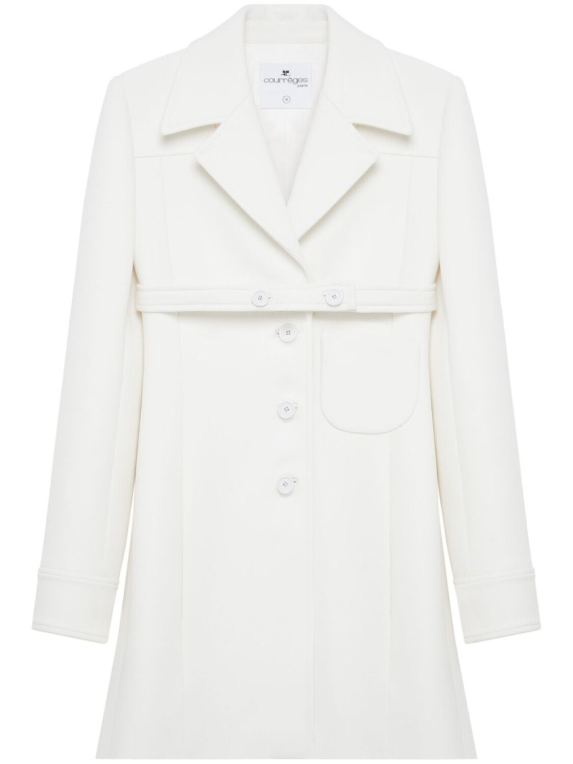 Пальто с поясом Courrèges, нейтральный цвет
Пальто с поясом Courrèges, нейтральный цвет